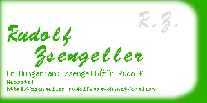 rudolf zsengeller business card